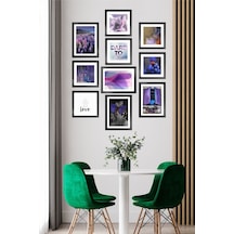 10 Parçalı Çerçeve Görünümlü Mdf Tablo Seti Flm136 Çok Renkli - 713707024 Çok Renkli