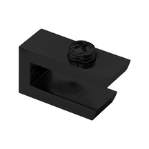 Badem10 Cam Tutucu Ahşap Raf Tutucu Cam Etejeri Metal U Tipi Mat Siyah Metal Vidalı 4 Adet Aahşap