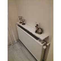 190 Cm Petek Raf Beyaz Mermer