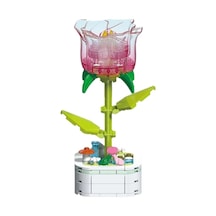 Building Block Flower 132 Parça Lila Gül