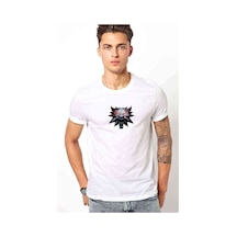 Witcher Metal Rock Music Müzik Baskılı Beyaz Erkek Tshirt