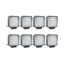 Off Road Sis Farı Sis Lambası 16 Led Kare 8'Li Paket Su Geçirmez