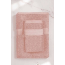 2 Parça Battal Lüks Premium Banyo Spa Havlu Takımı 90x170 Cm Somon Çok Renkli