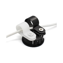 30Mm R Tipi Kelepçe Plastik - Kablo Klipsi- Kablo Toplayıcı 10'Lu Siyah 10 Adet N11.55