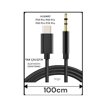 Huawei P50 Pro P60 Pro P40 Pro P30 Pro Aux Kablo Type C Aux Kablo Dac Çipli Örgü Tak Çalıştır