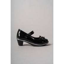 EPAAVM - Topuklu Fiyonklu Siyah Rugan Kız Çocuk Ayakkabı - EY... Siyah