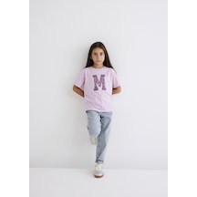 Çocuk Mavi - Mavi Logo Baskılı Mor Tişört 7610222-70505 Mor