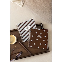 15x16 Spiralli Karton Kapak 2'li Noktalı Not Defter Seti - Puantiye