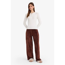 Defacto Regular Fit Velur Pijama Altı G5915ax25wnbn91 Kahve-bn91