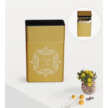 Bk Gift Kişiye Özel İsimli Gold Metal Sigara Tabakası - 1 Siyah