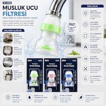 12 Adet Musluk Ucu Filtresi Akordiyon - Pervaneli 360 16-19mm Tüm Musluklara Uyum Kireçlenme Yapmaz 5705