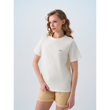 Regular Fit Kadın Tshirt K.kol Lıght Beıge