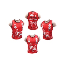 Muay Thai Tişört & Muay Thai Maç Atleti & Muaythai Tişörtü & Muay Kırmızı