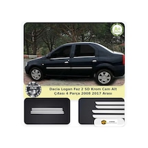 Dacia Logan Faz 2 Sd Krom Cam Alt Çıtası 4 Parça 2008-2017 Arası