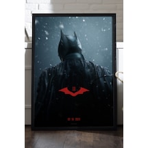Batman Kara Şövalye Siyah Ahşap Çerçeveli Poster, Dekoratif Film Duvar Tablosu