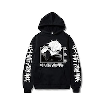 Jujutsu Kaisen Gojo Satoru Baskılı Hoodie Model461 15158 Siyah Siyah