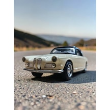 1959 Bmw 503 Beyaz Nostaljik Metal Çek Bırak Model Araba Kapılar Açılır 1/36 Ölçek Çok Renkli