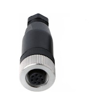 M12 8-Pin Dişi Düz Soket