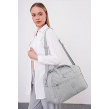 Kaff Bhpc Gri Renk Geniş Hacimli Unisex El & Omuz Seyahat Ve Spor Çantası -bhpc 6011