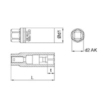 Ceta Form C27-r16m 1/2” 6 Köşe Mıknastıslı Buji Lokması
