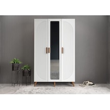 Robe Membran 3 Kapaklı Portmanto Montaj Dahil Ceviz Beyaz 120 Cm Robe Membran 3 Kapaklı Portmanto Montaj Dahil Ceviz Beyaz 120 Cm