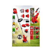 Mikasa Tools 21 V 5 Ah Teleskopik Uzatmalı Kömürsüz Turbo Motor Çift Akülü Ot Çalı Biçme Tırpanı