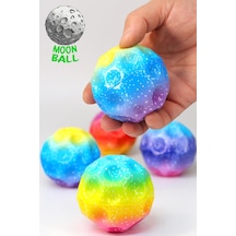 Yükseğe Zıplayan Top Moonball Galaksi Uzay Ay Topu Aşırı Zıplayan Moonball Bahçe Oyuncağı Gökkuşağı