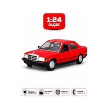 Bburago 1:24 Ölçek Mercedes-benz 190 E 2.6 Kırmızı Diecast Metal Model Oyuncak Araba Çok Renkli