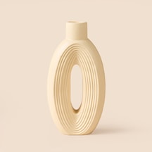 Deco Çizgili İskandinav Dekor - Bej - 27 Cm