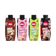 Dimes Milk Shake 310 Ml 4 Lü Karma Set - Çikolata - Antep Fıstığı - Kola - Çilek