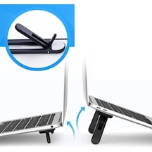 2 Kademeli Katlanabilir Ve Yapışkanlı Laptop Standı Siyah 5570