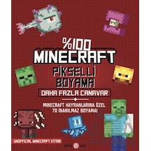 %100 Minecraft Pikselli Boyama - Daha Fazla Canavar Ciltli Beta Kids