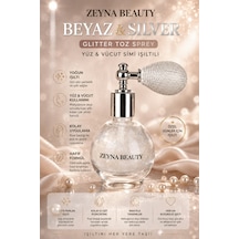 Beyaz&silver Glitter Toz Sprey, Yüz Ve Vücut Simi Işıltılı Beyaz - 602716742 Beyaz