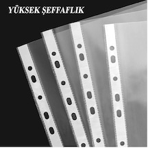 Poşet Dosya 100 Lü A-4 Şeffaf Föy Dosya 5 Paket Artmaster Ofis Okul Kenarı Delikli Poşet Dosya 80 Sayfa Kapasiteli
