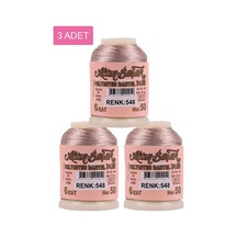Jenerik 3 Adet Altınbaşak Oya Ve Dantel İpi 20 Gr - Royaleks - No: 548