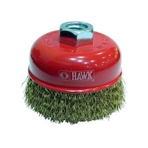 Hawk 100mm Sarı Dalgalı Telli M14 Vidalı Çanak Fırça // Ha10117