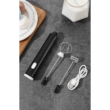 Geeksen Ev İçi Küçük Mini Elektrikli Yumurta Çırpıcı, Otomatik Akşam/ Krema Çırpıcı, Pastane Pişirme Aleti Siyah, İki Başlı Diğer