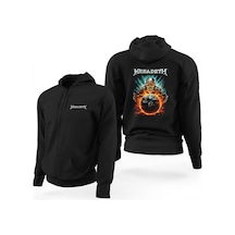 Megadeth World King Siyah Fermuarlı Limited Edition Kapşonlu Sweatshirt Siyah