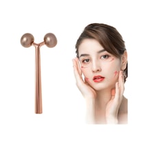Metal Yüz Masaj Aleti Face Yoga Guasha 3d Roller Graston Aparatı Altın Renk