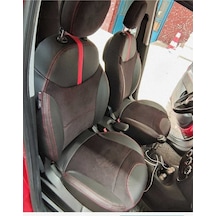 Fiat 500 L 13 18 Arası Arka Sırt Arka Oturma 2 1 Model Siyah Taytüyü Siyah Deri Karışımı Kırmızı Ip