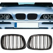 Bmw E39 Çift Şeritli Ön Panjur Izgara 1995-2003 Arası Parlak Siyah