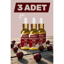Vişne Çekirdeği Yağı 3x20 Ml %100 Saf Soğuk Sıkım - Cilt & Saç Bakımı Ve Doğal Desteği 60 ML