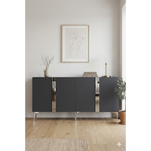 Ka1598as Anka Konsol Ve Tv Sehpası Antrasit-silver 150cm