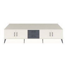 Kronos Tv Ünitesi 2 Raflı 2 Çekmeceli 4 Kapaklı 220x59x51 Aytaşı-aytaşı/antrasit Aytası/antrasıt - Aytası