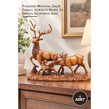 1 Adet Polyester Geyik Serisi Dekoratif Ürün Polyester Malzeme, Geyik Deseni, Alk3618 Model, Ev Dekoru Decorative Deer