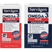 Sorvagen Omega 3 Epa Plus 60 Kapsül & Sorvagen Omega 3 High Dha Norveç Balık Yağı 50 Kapsül 2'li