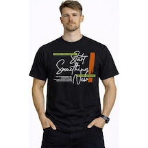 Herkesemoda Start New Detaylı Basic Erkek T-shirt Siyah