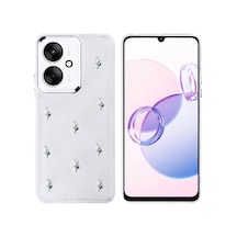 Ecruz Redmi 13c Kılıf Airbag Tasarımlı Simli Şeffaf Ecrz Kutup Kapak - Lale