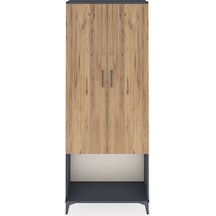 Arges Dolap 4 Raflı 2 Kapaklı 88x30x221 Antrasit-çam Antrasit
