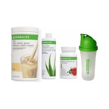 Herbalife Başlangıç Seti 1 Vanilya Shake 1 Aloe Konsantre Içecek 1 Klasik Çay 50 Gr Shaker